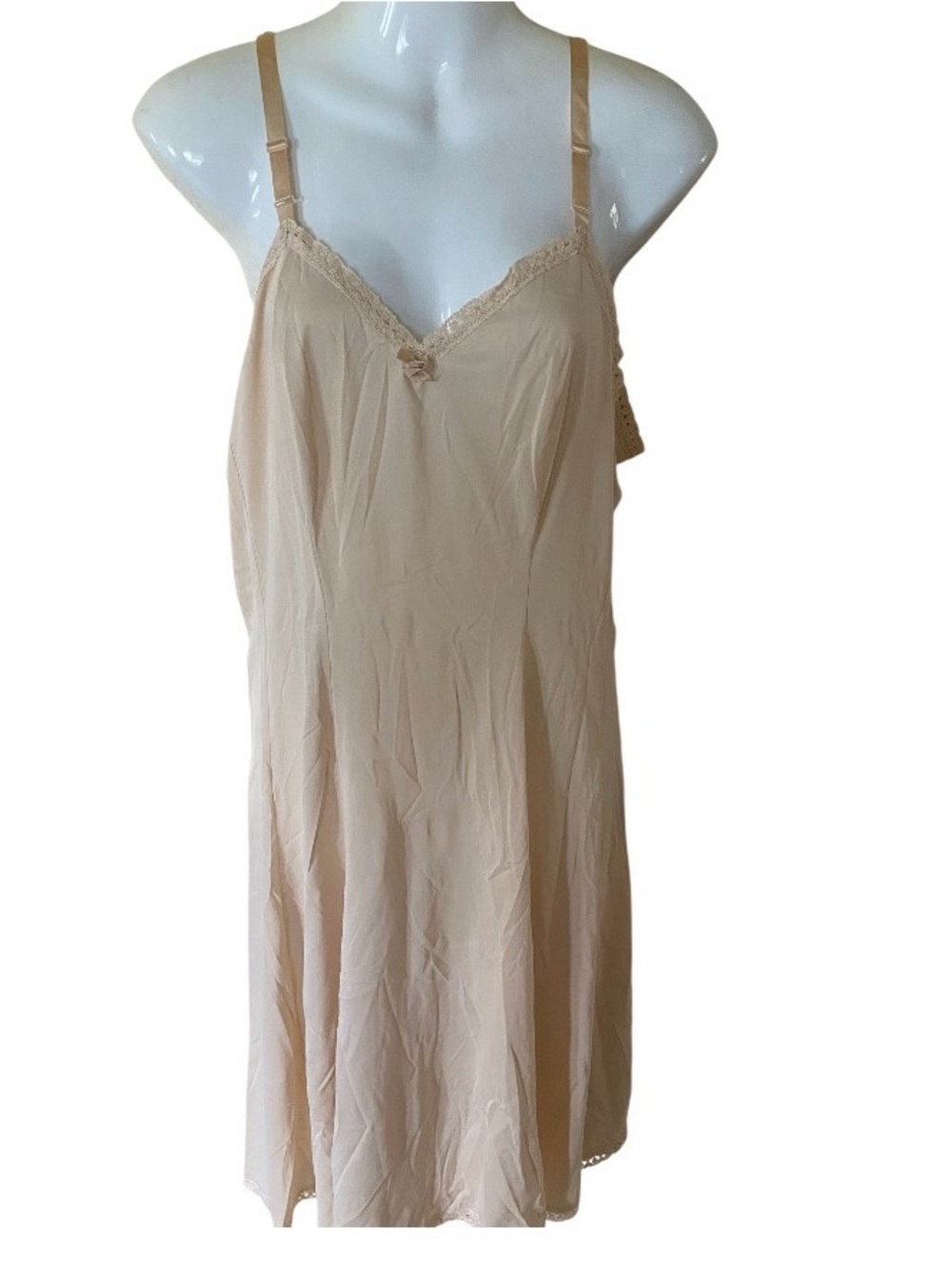 Sears Vintage Women's Lace-Trim Slip dress - Cream size 40